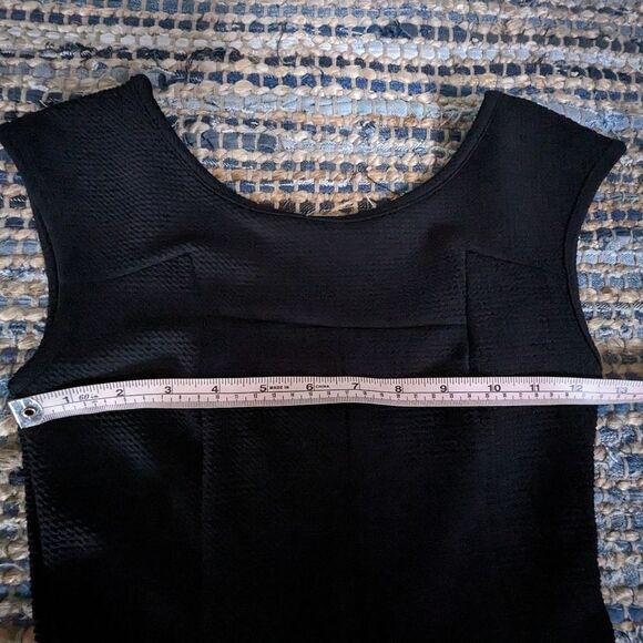 Lipstick boutique high low peplum sleeveless extra small black top Round Neck Pu - Picture 4 of 11